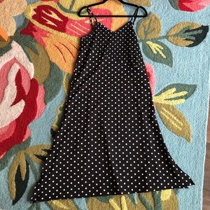 Polka dot A line slip dress